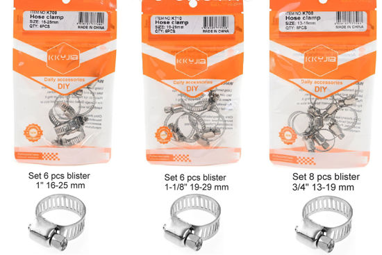 Foto de Abrazadera  blister  KKYJIA  Set 6,8 pcs