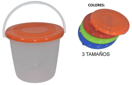 Foto de Balde 3 ltrs c/tapa IN213P Plastikito