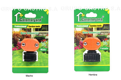 Foto de Conector Plast  P/Mang 1/2" Blister Colorfulyard (1000)