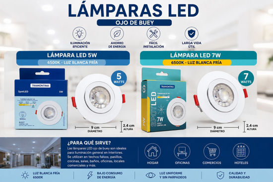 Foto de Lampara Led ojo buey Tramontina