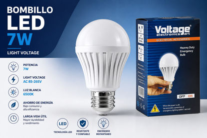 Foto de BOMBILLO LED 7W STB-7 LIGHT VOLTAGE (100)