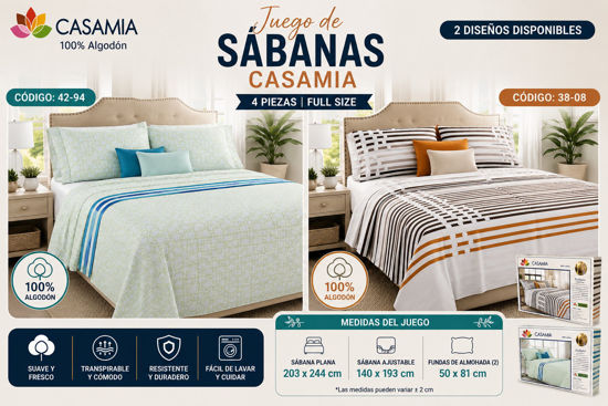 Foto de SABANA 4 PZS FULL SIZE CASAMIA MATRIMONIAL