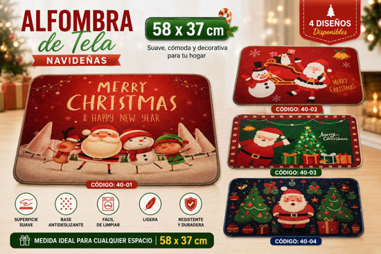 Foto de Alfombra tela diseños 58x37 cms Navideñas GET69-02 (50)