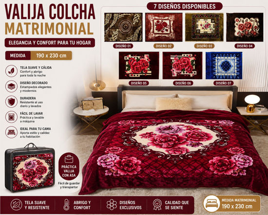 Foto de Valija colcha matrimonial NBE28922 3,2 kgs 190x230 cms (30)