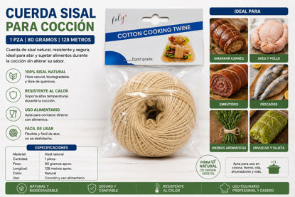 Foto de Cuerda Sisal coccion 1 pza NAD322  Lily 80 grs 128 mtrs (144)