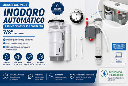 Foto de Accesorios Inodoro Automatico Set 7/8" NB928911 (50)