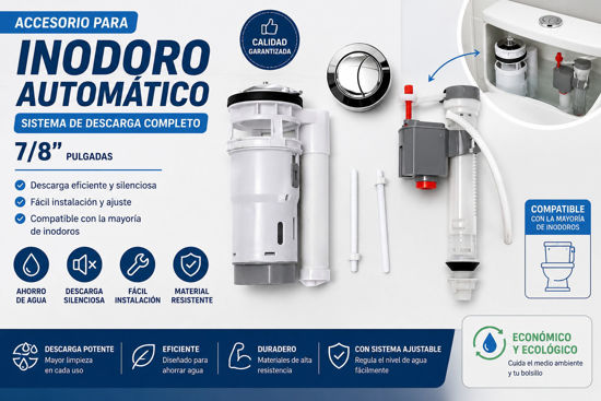 Foto de Accesorios Inodoro Automatico Set 7/8" NB928911 (50)