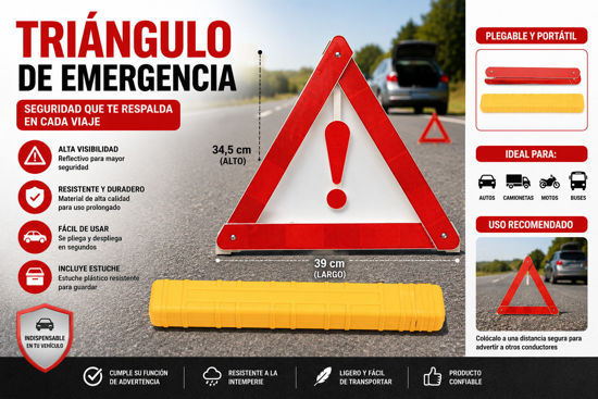 Foto de Triangulo Emergencia NB32896 39 larg,34,5 alt cms (60)