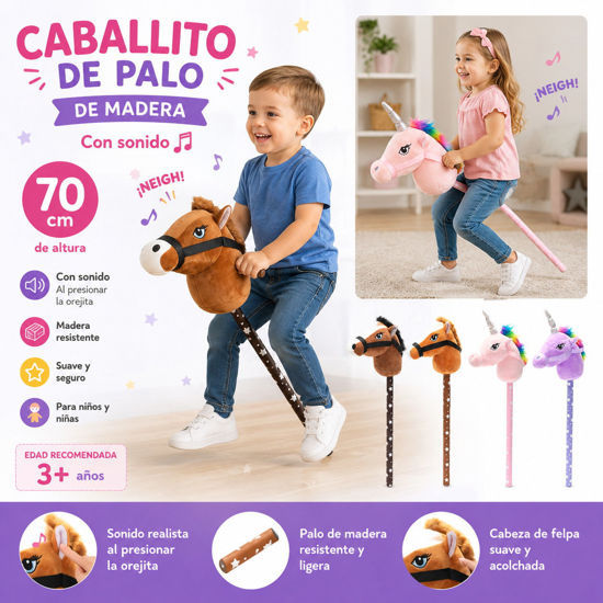Foto de Caballito de palo madera 70 cms c/sonido O7R2893 (60)