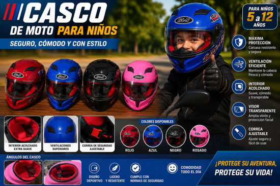 Foto de Casco niño d/moto H-318 5 - 12 AÑOS (30)