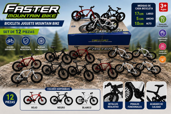 Foto de Bicicleta Juguete MTB Set 12 pcs P1D2896  17.5x10cms (12)