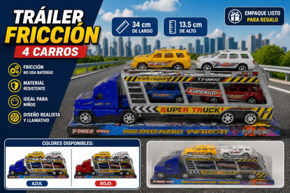 Foto de TRAILER FRICCION 4 CARROS #832-46-A76255 / 34larg x13.5alt cms (72)