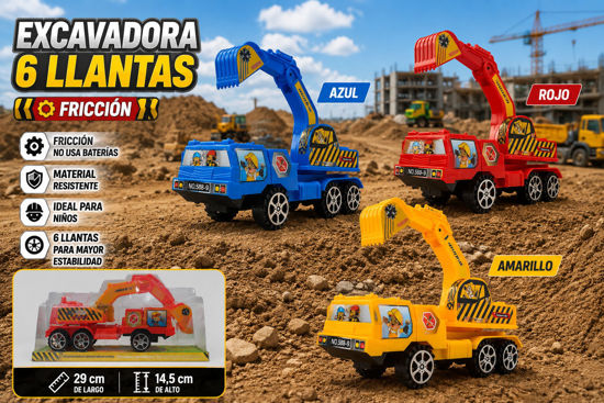 Foto de Escavadora 6 llantas 29Larg,14.5 alt cms P8T2401 Windstorm (70)