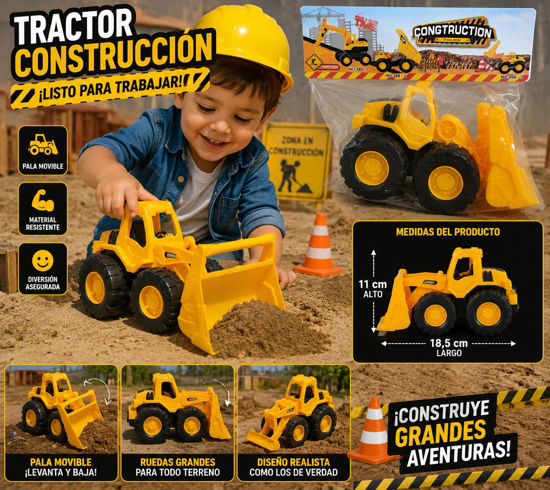 Foto de Tractor Back Hoe Construccion Amarillo 18,5 lagx11 alt cms 888-3 GET05-13 (120)