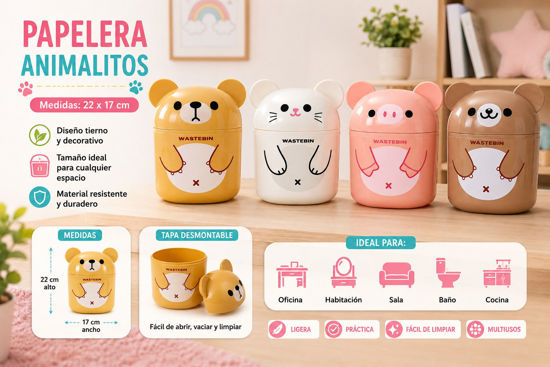 Foto de Papelera Animalitos GET68-11 MM2111 22x17 cms Wastebin (36)