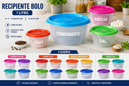 Foto de Recipiente Bolo  Rey 1 litro