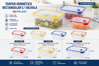 Foto de Tooper Hermético Rectang valv Reyplast