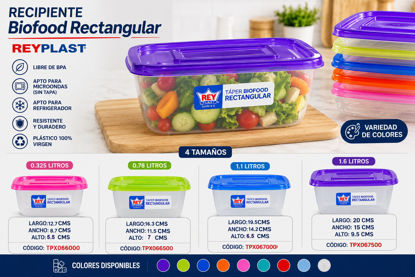 Foto de Recipiente Biofood Rectang