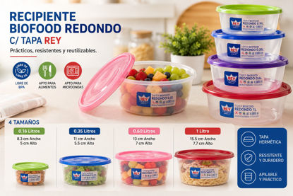 Foto de Recipiente Redondo c/tapa TAPER BIOFOOD REY