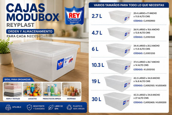 Foto de Caja modubox reyplast