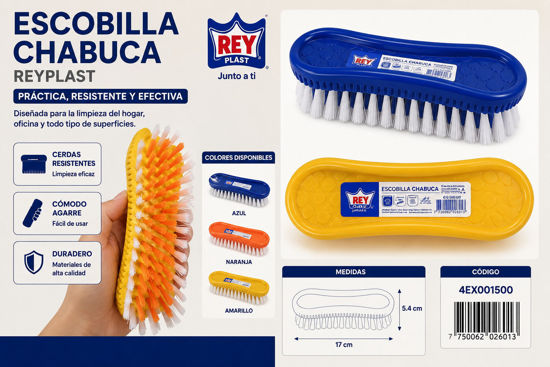 Foto de Cepillo Escobilla Erg Chabuca 4EX001500 17x5.4 cms Reyplast (90)
